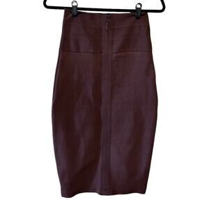 WOW Couture NWT Bodycon Knee Length Skirt size S Rose Brown